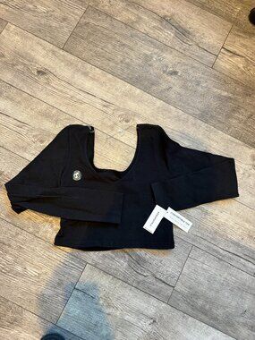 Aeropostale Convertible Top NWT Black Long Sleeves Crop Top Womens XL